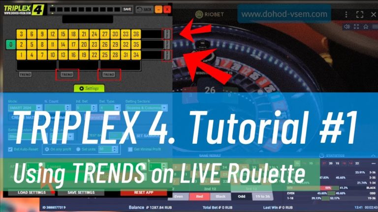 TRIPLEX 4 | TUTORIAL #1 (Using TRENDS on LIVE roulette) | Roulette Software – Roulette Game Videos